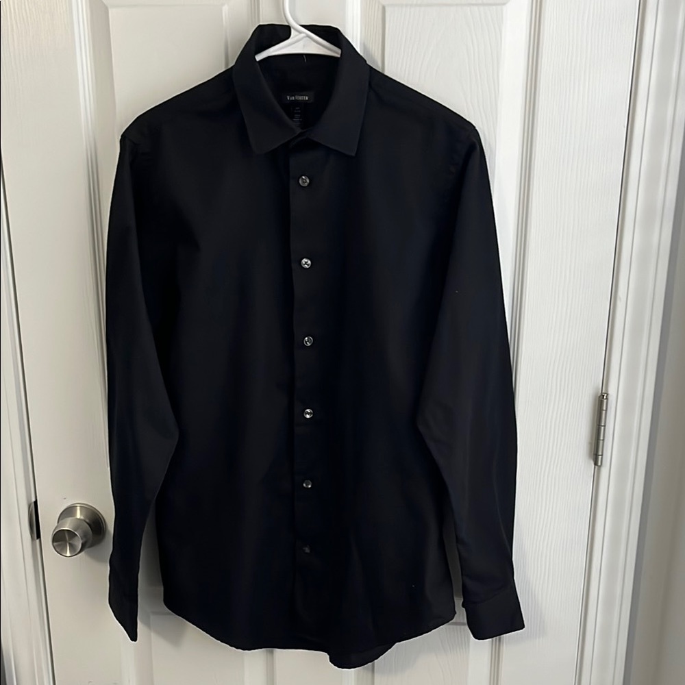 Van Heusen Men's Black Dress Shirt Size Small